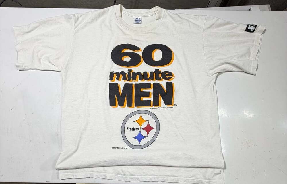VTG Starter Pittsburgh Steelers 60 Minute Men Shirt Size X Large Single Stitch